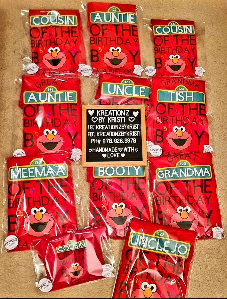 elmo birthday shirts for family