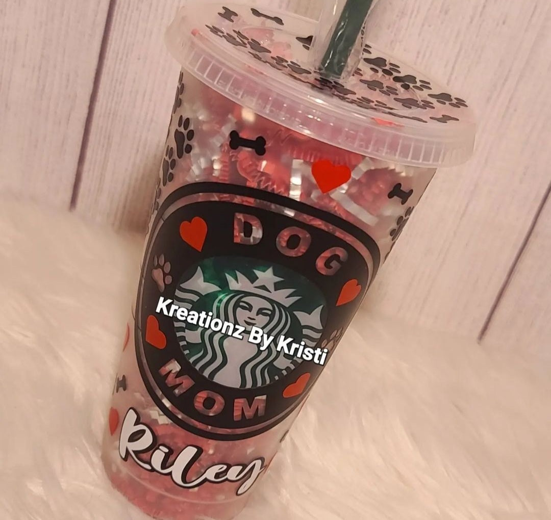 Custom DOG Mom Starbucks cups