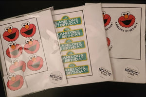 Custom Elmo Party Stickers - Custom Party favors, centerpieces, etc
