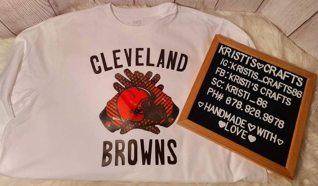 Custom Cleveland Browns Football Shirt - Bleached Tees - Sweatshirts - Sublimination T-Shirts