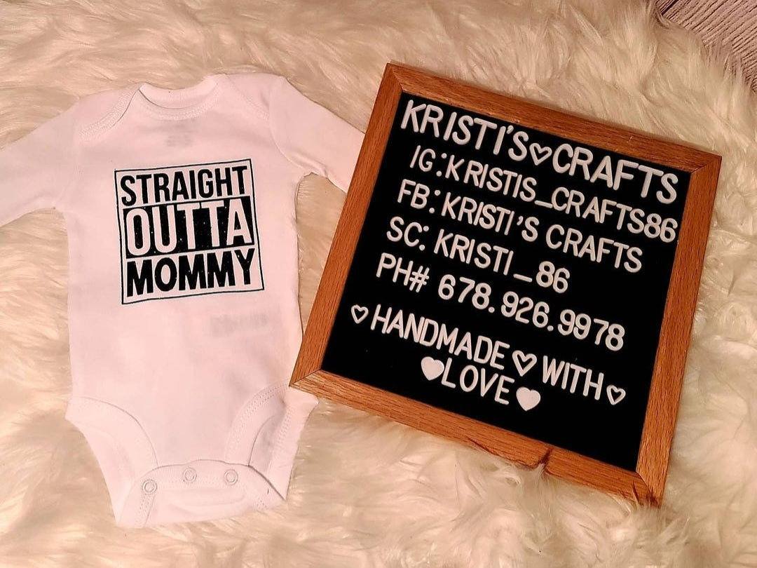 Custom Straight OUTTA Mommy Onesie - Bleached Tees - Sweatshirts - Sublimination T-Shirts
