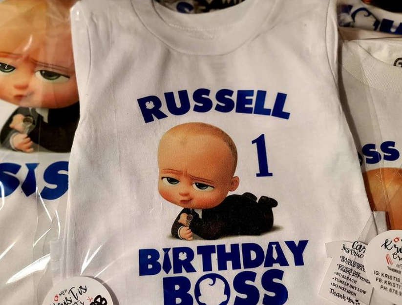 Birthday Baby Boss Shirts - American - Boss Baby - White Tee