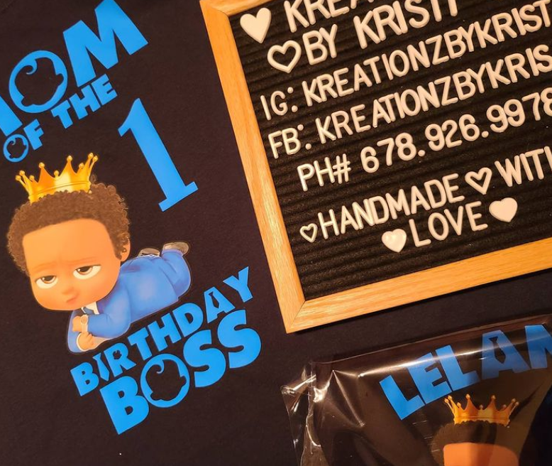 Birthday Baby Boss Shirts - African American - Black Boss Baby - Black Tee