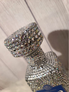 1800 Silver Tequila Bedazzled Bling Liquor Bottle - Party Decor - Blinged Out