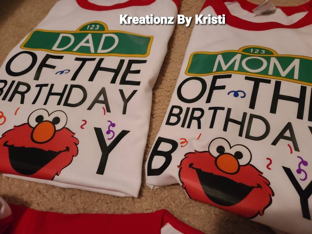 Elmo Birthday Shirts - Birthday Boy - Personalized Custom Elmo Tee - Birthday Party - Elmo Theme Party