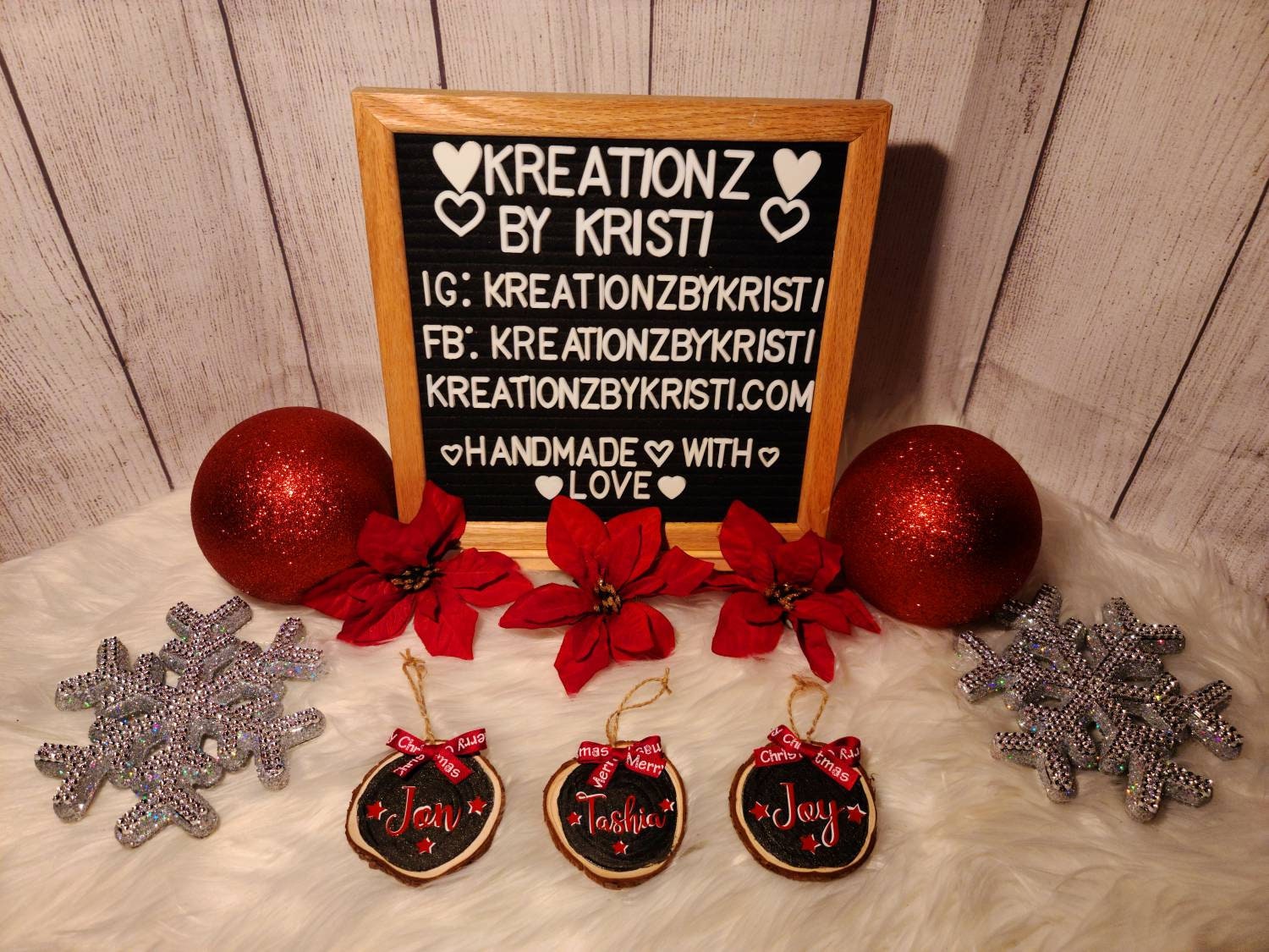 Custom wood ornaments - Christmas Elfs, Ornaments, Wreaths,etc